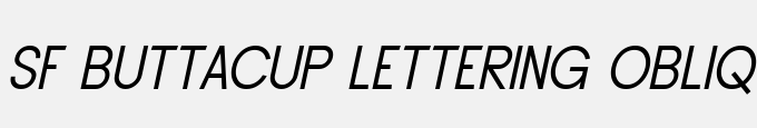 SF Buttacup Lettering Oblique